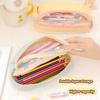 Double Layer Large Pencil Case for Girls Boys Cute Clear Pencil Case Zipper Pencil Pouch Aesthetic Kawaii Pencil Case Organizer for School Kids