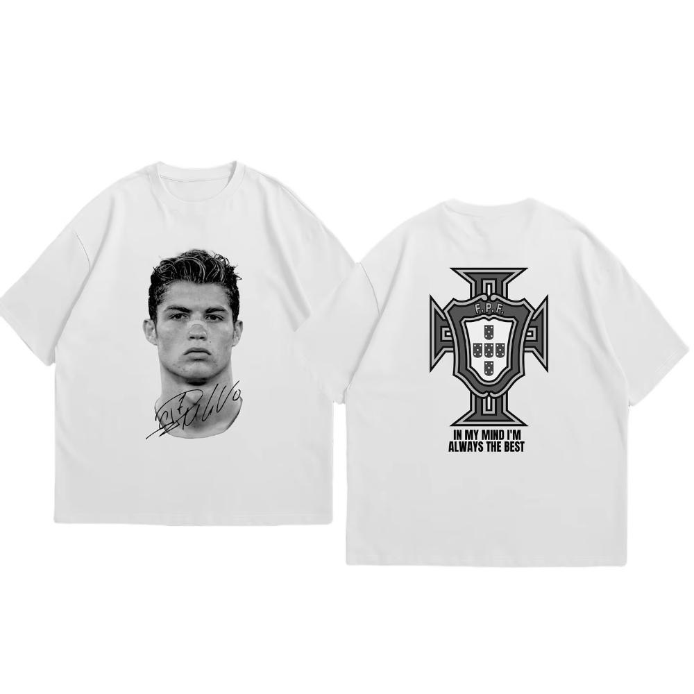 2026 Summer New Soccer Superstar Super Fashion Print Short Sleeve Cotton Tshirt Men Women Worn American Style Mens Clothing