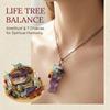 Tree Of Life Design Crystal Tree Of Life Irregular Crystal Crushed Stone Pendant  Gift For Women
