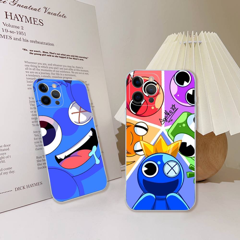 Rainbow Friends Toy Cartoon Phone Case For IPhone 17 16 15 14 13 12 11 Pro XS Max Plus Soft Silicone Cover