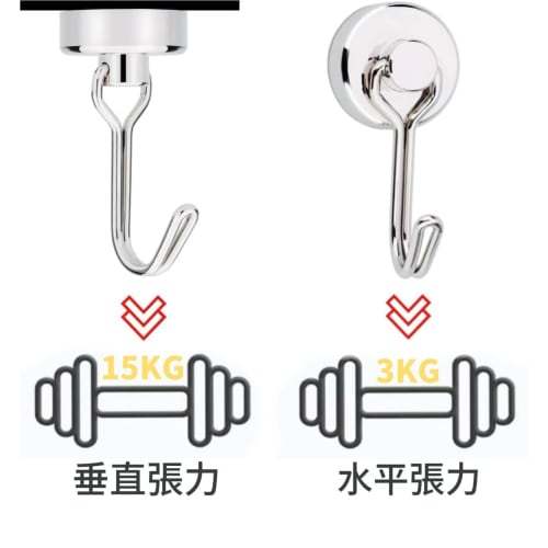 [2024 New Improved Sticker Included] Stainless Steel Magnetic Hooks with Magnets, Rust-Resistant, 15kg Vertical Load Capacity, Suitable for Kitchen, O