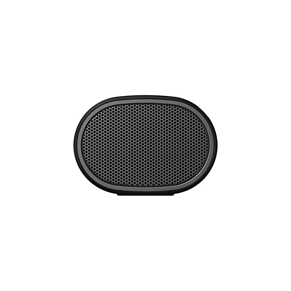 Sony Wireless Portable Speaker SRS-XB01 B: Waterproof, Bluetooth, Operable without a smartphone, Strap included, 2018 model / With microphone / Black