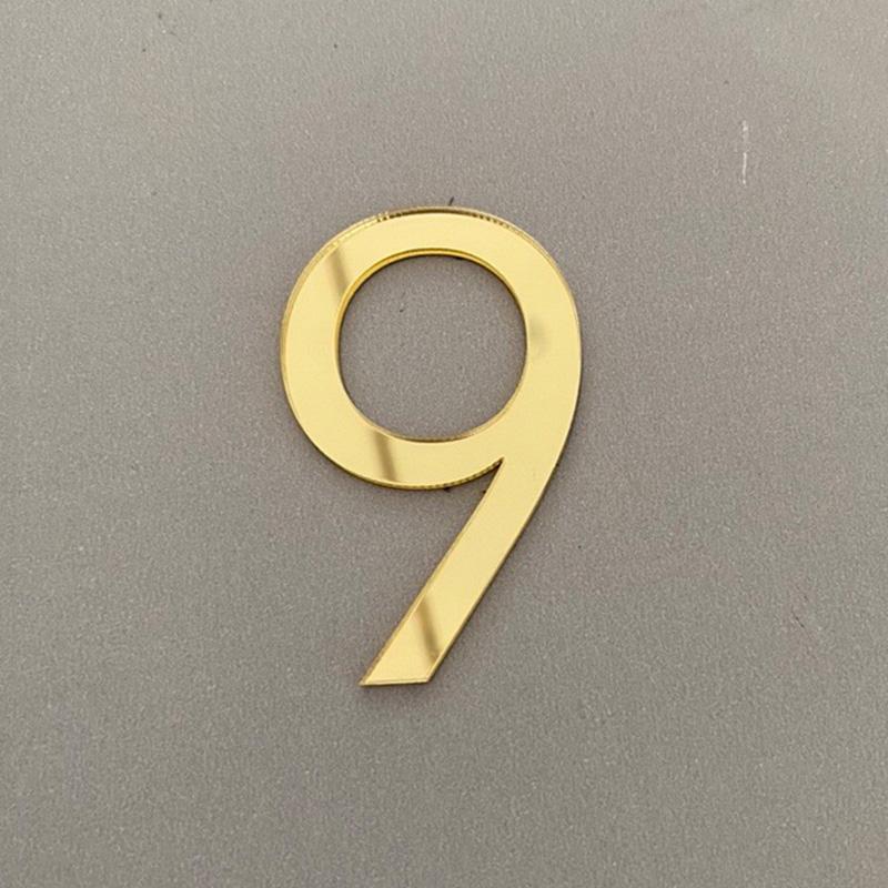 1PC Self Adhesive Door Number Acrylic Plate Address Plaque Mailbox Sign Sticker House Number