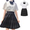ZOMOZO Школьная форма для девушек Косплей JK Плиссированная Клетчатая Идеально для Фото Культурная Белый и Юбка Набор из 3 предметов, Юбка, Юбка, Юбка, Кампус,