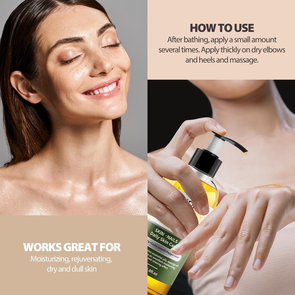 PHATOIL 260 мл Масла для тела, лаванда, ваниль, имбирь, массажное масло с базиликом, универсальный уход за кожей и волосами, смеси натуральных растительных масел и эфирных масел