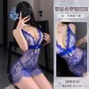 Erotic lingerie purple pure desire nightdress sexy lace seduction on the bed without taking off the small breasted uniform