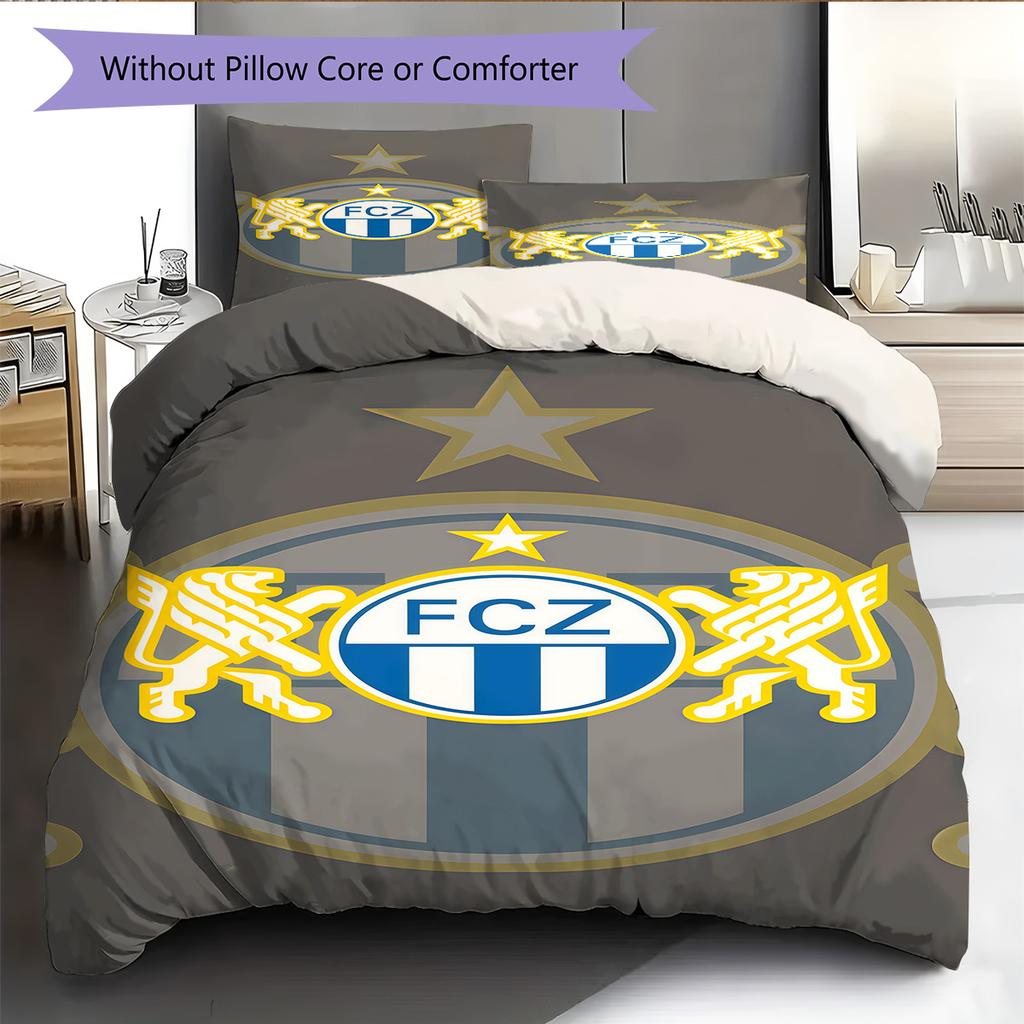 FC Luzern RugPattern Bedding Quilt Set Quilt Cover Pillowcase Home Decoration Birthday Gift (1 * duvet cover + 2 * pillowcase, without core)