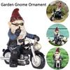 Novelty Gnomes Garden Statues Motorcycle Dwarf  Ornaments Outdoor Decor Naughty