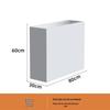 Mobile Rectangular Metal Partition Planter