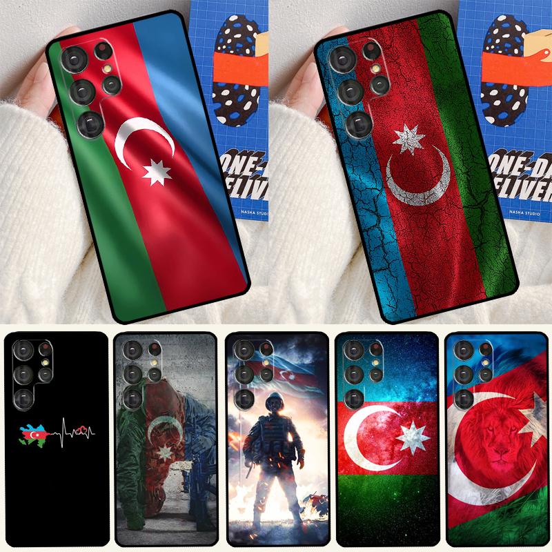 Чехол для телефона с флагом Азербайджана для Samsung Galaxy S25 Ultra S24 Ultra S9 S10 S20 S21 S22 Plus S23 S24 FE