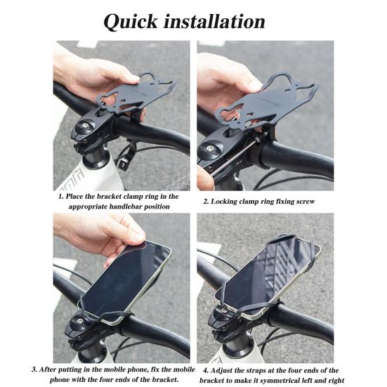 Велосипедный силиконовый держатель для телефона на руль, вращающийся на 360 градусов, противоскользящий, ударопрочный, для горного шоссейного велосипеда