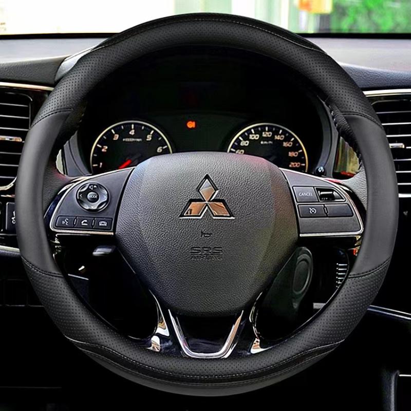 Автомобильный чехол на руль для Mitsubishi Outlander Mirage ASX 2012-Eclipse Cross 2017-L200 2015-2017, автоаксессуары