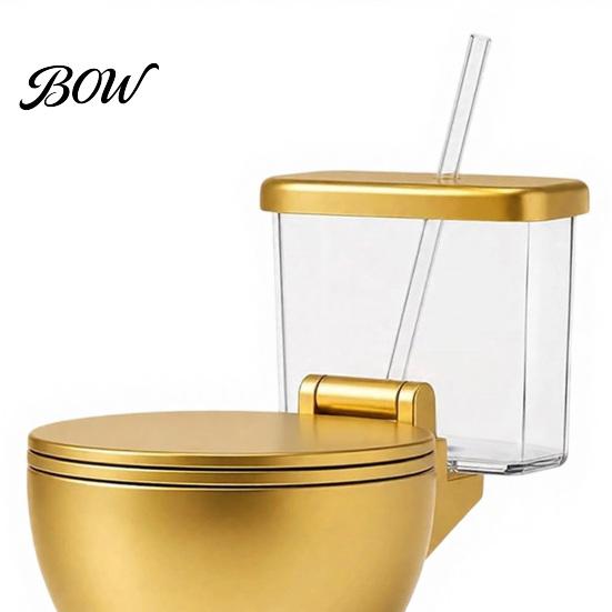 Toilet Shaped Snack Dish Ramen Bowl Set, Built-in Drink Cup And Straw Fun Game Night Tableware Design, Novelty Food Bowl, for Instant