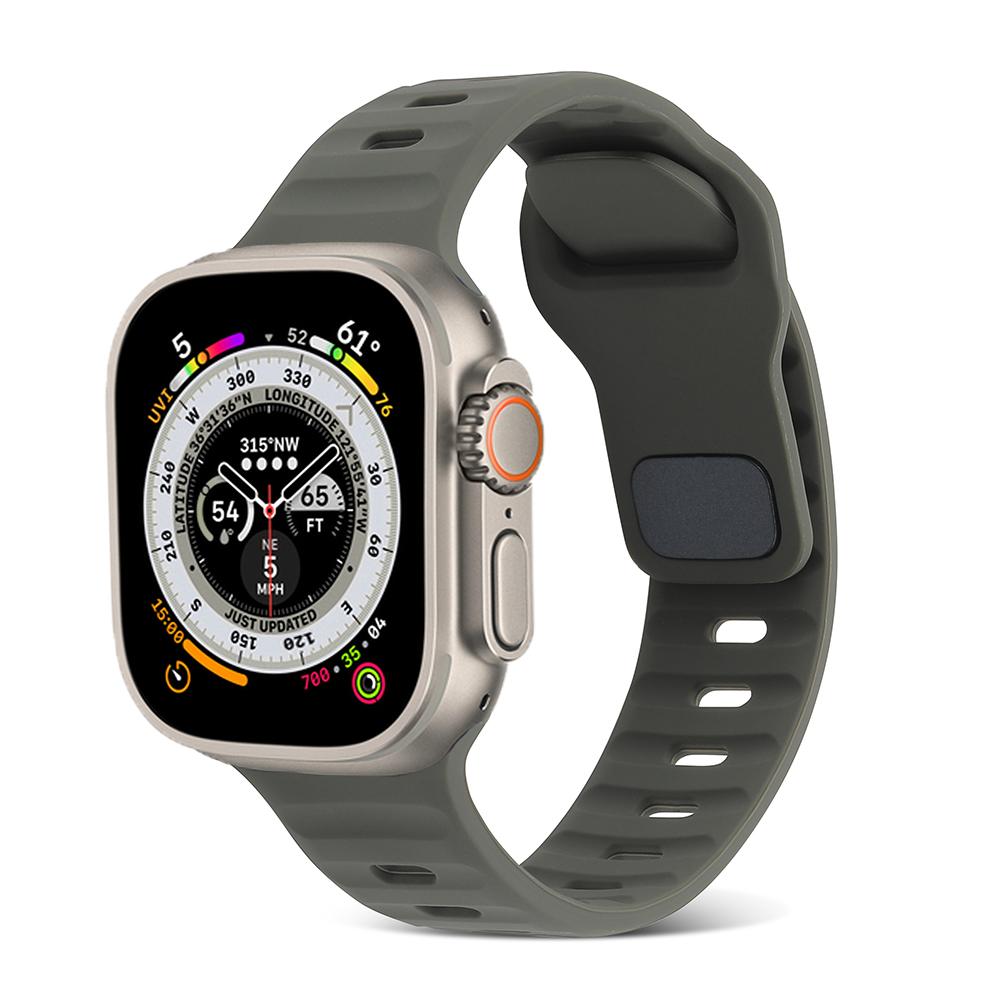 Силиконовый ремешок для Apple Watch Ultra 3/2/1 49мм 11/10 46мм 42мм Спортивный браслет iWatch series 9 8 7 6 5 SE 3 45мм 41мм 44мм 40мм