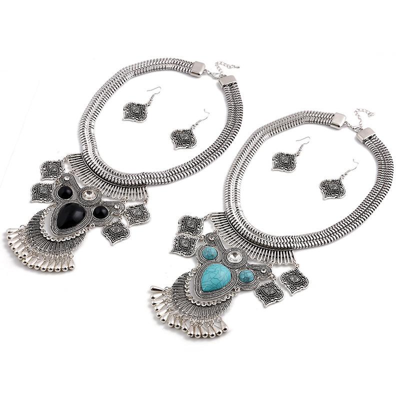 Винтажное гравированное ожерелье с бахромой из драгоценных камней, короткое ожерелье-чокер