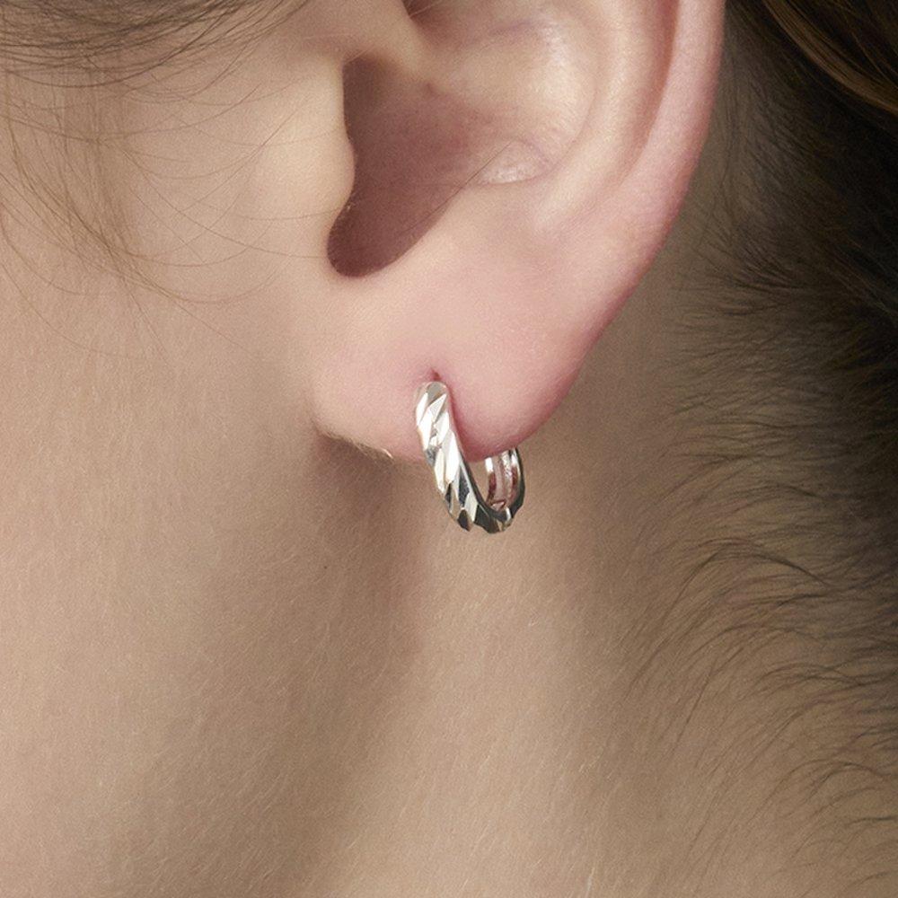 Mimij 925 Silver Shine Willing Earrings