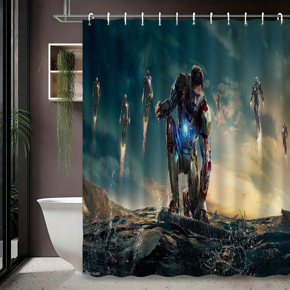 Водонепроницаемая шторка для душа с логотипом Школы Ксавьера Людей Икс для декора в стиле супергероев