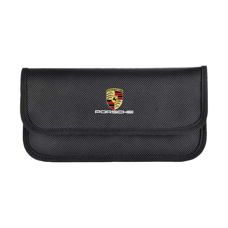 ACDOH1 Car Mobile Phone Signal Blocking Bag Shielding Pouch Bag For Porsche Cayenne Panamera Macan 911 718 Taycan Cayman Keyring