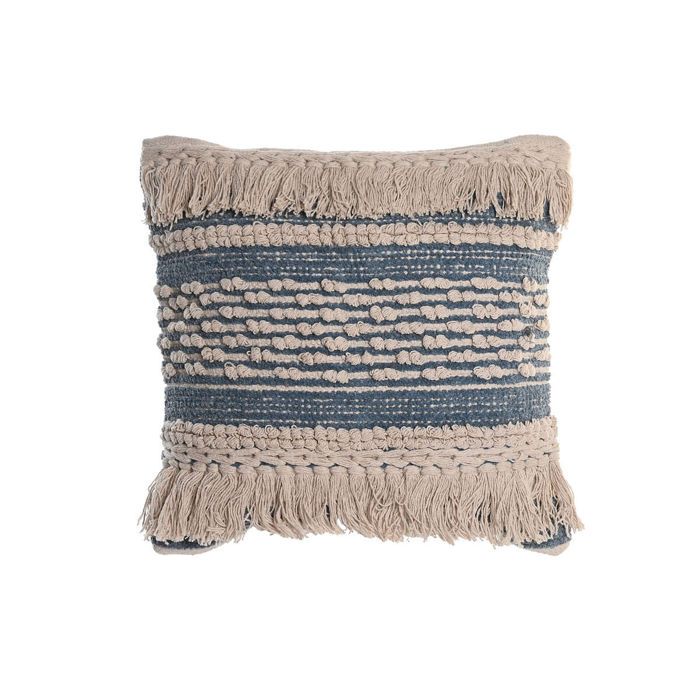 Coussin - Boho - 45 X 10 X 45 Cm - Bleu - Déhoussable - Intérieur