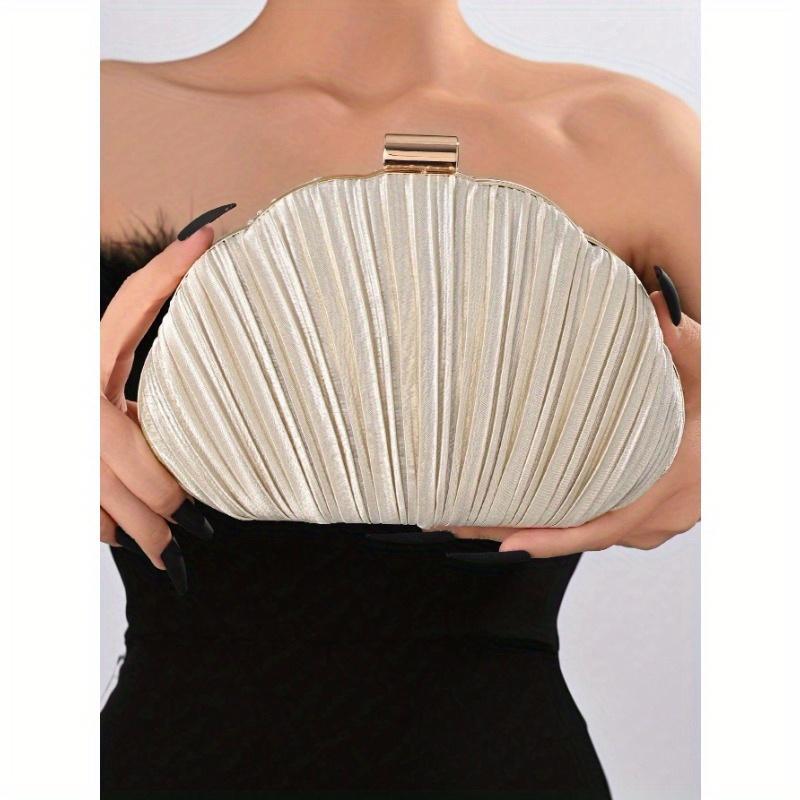 Lightweight, Business Casual Rhinestone Decor Bucket Bag Mini Drawstring Design, Clear Bag Faux Pearl Bag Evening Bag, Dinner Bag Glamorous