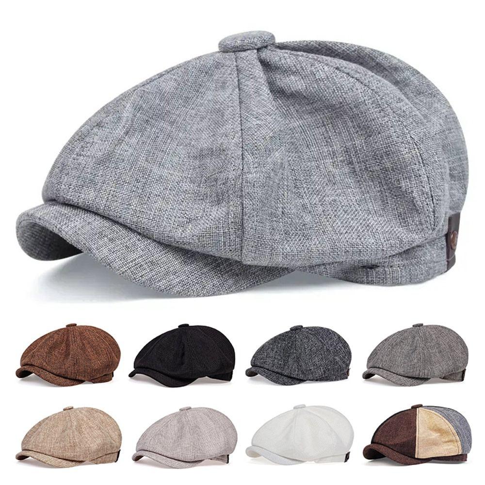 Autumn Winter Casual Men Newsboy Hat Retro Classic Beret Hats Warm Street Caps Unisex