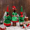 Christmas Cute Elf Costume Wine Bottle Decorative Ornaments Christmas Red Wine Set Table Atmosphere Decoration Props