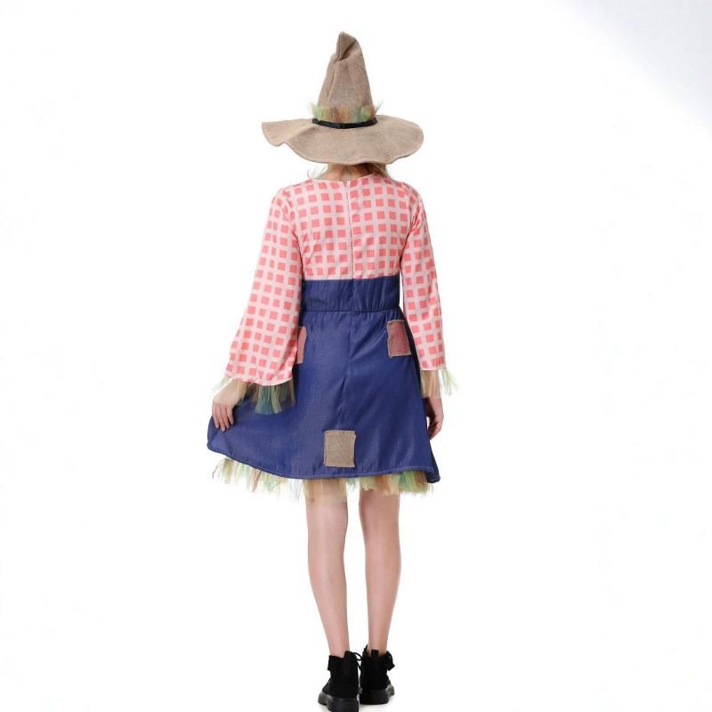 S-XL Halloween Scarecrow Cosplay Dress Wizard Of Oz Theme Party Stage Performance Costume Women