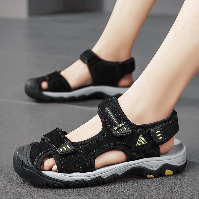 Мужские модные сандалии 2024 года, летние сандалии, повседневная обувь для активного отдыха, сандалии для горного туризма, удобные нескользящие тапочки, пляжные сандалии