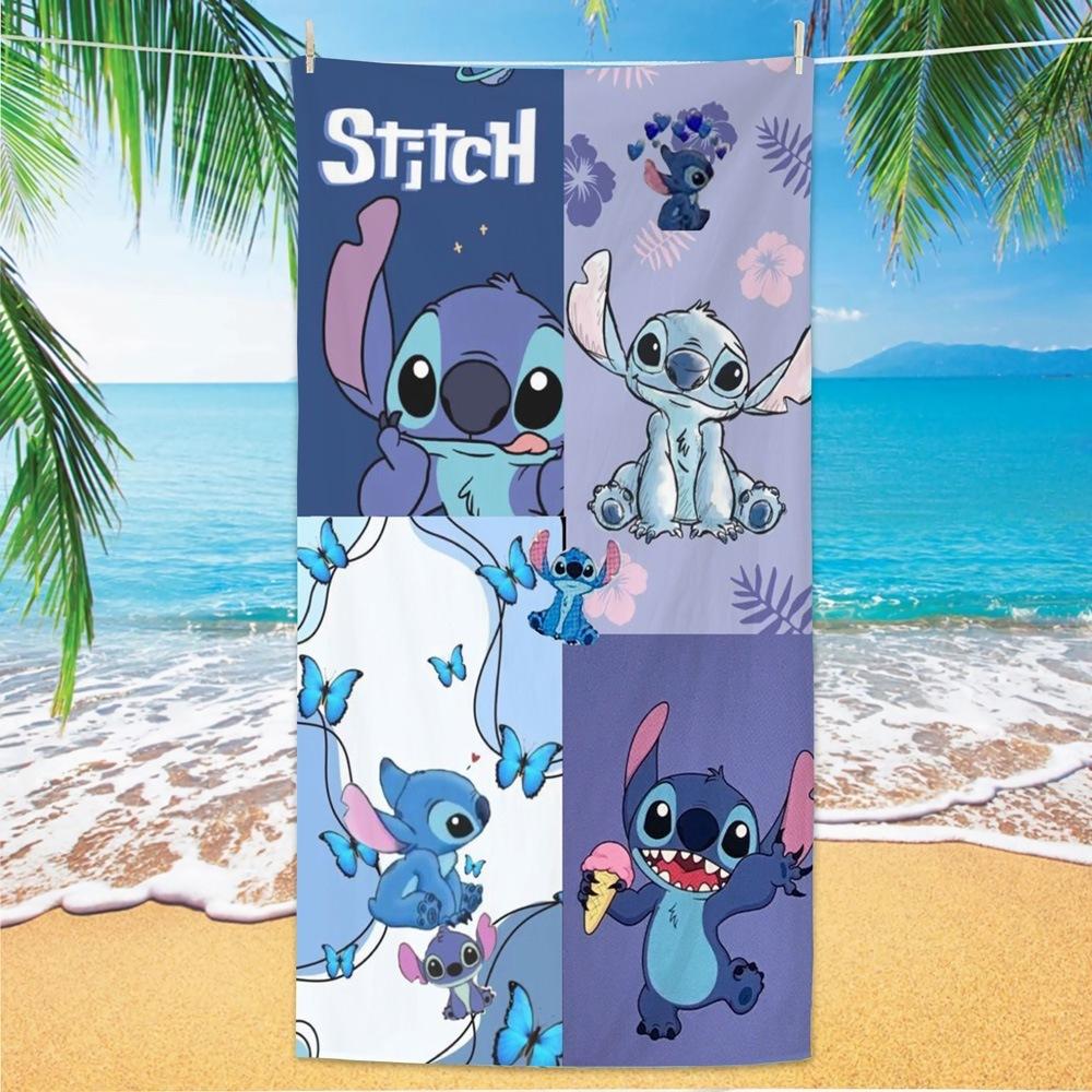 Western Anime Pattern Soft Thick Microfiber Large Towel For Children Beach Swimming