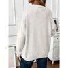 2024 новый осенне-зимний новый популярный свободный модный однотонный вязаный свитер с круглым вырезом