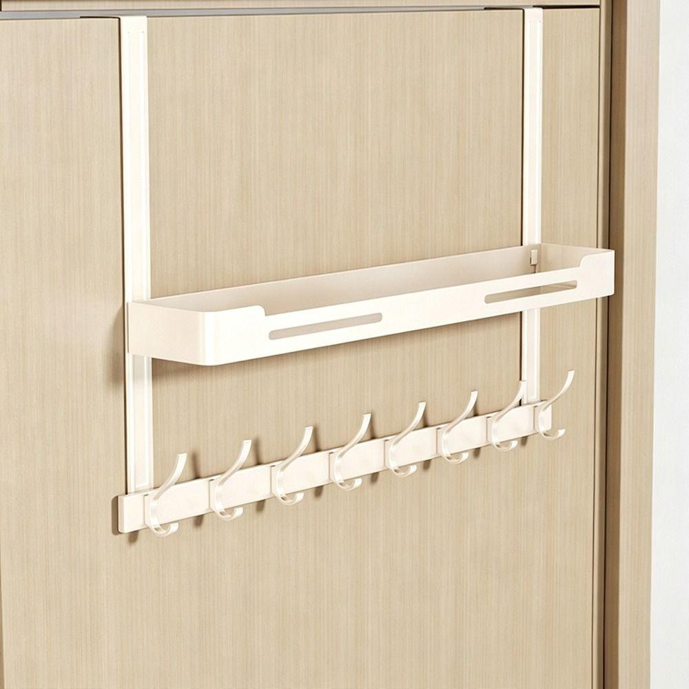 Adhesive Mounting Door Hanger Organizer No Drill Hanging Hook Rack Entryway Organizer