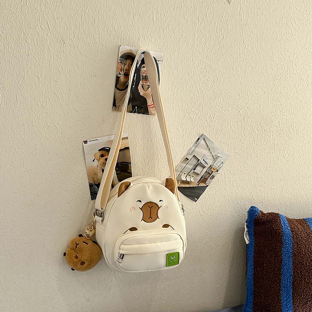 Anti-splash Water Cartoon Shoulder Pouch Plush Doll Pendant Creative Crossbody Bag Women