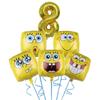 Cartoon SpongeBob Birthday Party Themed Disposable Tableware Balloon Set party Hat Mask Napkin Horn Banner Backdrop Baby Shower