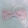 Elizabeth Moments Pink Tweed Single Ribbon Hair Pin