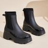 Women's Chelsea Elastic Rain Shoes Medium and High Waterproof and Non-slip Rain Boots Can Be Worn Outdoors In the Rain