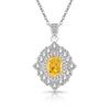 2026 Colored Treasure Ice Flower Cut Pigeon Egg Necklace Fashionable Luxury Inlaid High Carbon Diamond Electroplated Real Gold Pendant