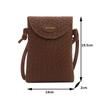 Women's PU Crossbody Bags Adjustable Shoulder Strap New Fashion Woven Shoulder Bags Small Phone Purse and Handbag CLE