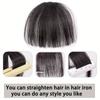 XINRAN Air Bangs Clip In Bangs Hair Synthetic Hair Fake Fringe Short Wig With Bangs Natural Wig For Women Daily Party Use