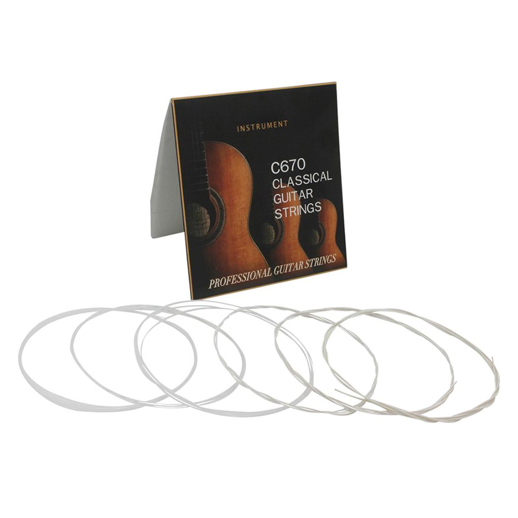 IRIN C670 Acoustic Classical Guitar Strings Nylon Silver Plated Copper Alloy Wound, 6pcs Set (.028 .043)