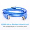Кабель для передачи данных с двумя разъемами, 150/300 см, USB 2.0 Male на High Speed Male, удлинитель данных для компьютера