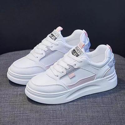 Маленькие белые туфли женские летние 2024 весна и лето новые универсальные взрывные студенческие туфли на плоской подошве повседневные толстые туфли с увеличенной высотой и дышащими свойствами