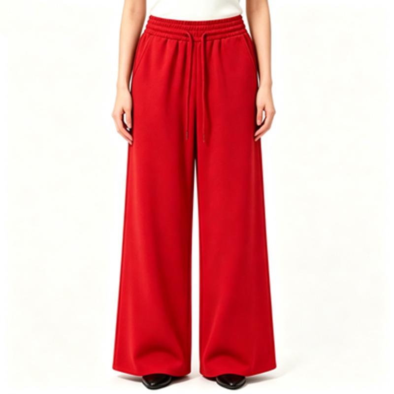 Women's pants fashion casual sweatpants versatile sweatpants wide-leg pants fleece loose trousers women