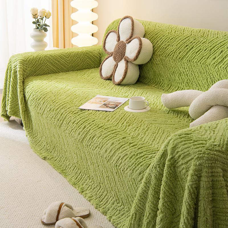 High-Grade Winter Sofa Towel All-Inclusive Non-Stick Wool Living Room Universal Cover Cover Plush Cover Cloth
