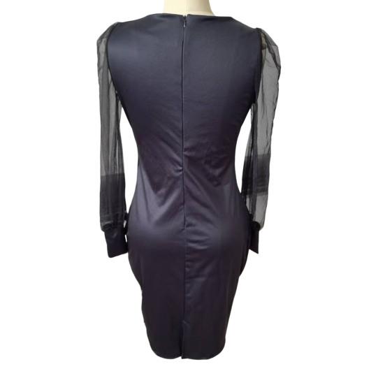 Популярное платье на бедрах с высокой талией и эластичными манжетами, офисное кружевное облегающее платье миди с принтом, уличная одежда