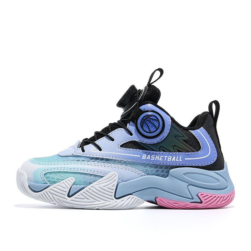 Boy's shoes2026New summer collection of breathable athletic shoes for children, featuring cushioning and anti-slip soles, designed for basketball and