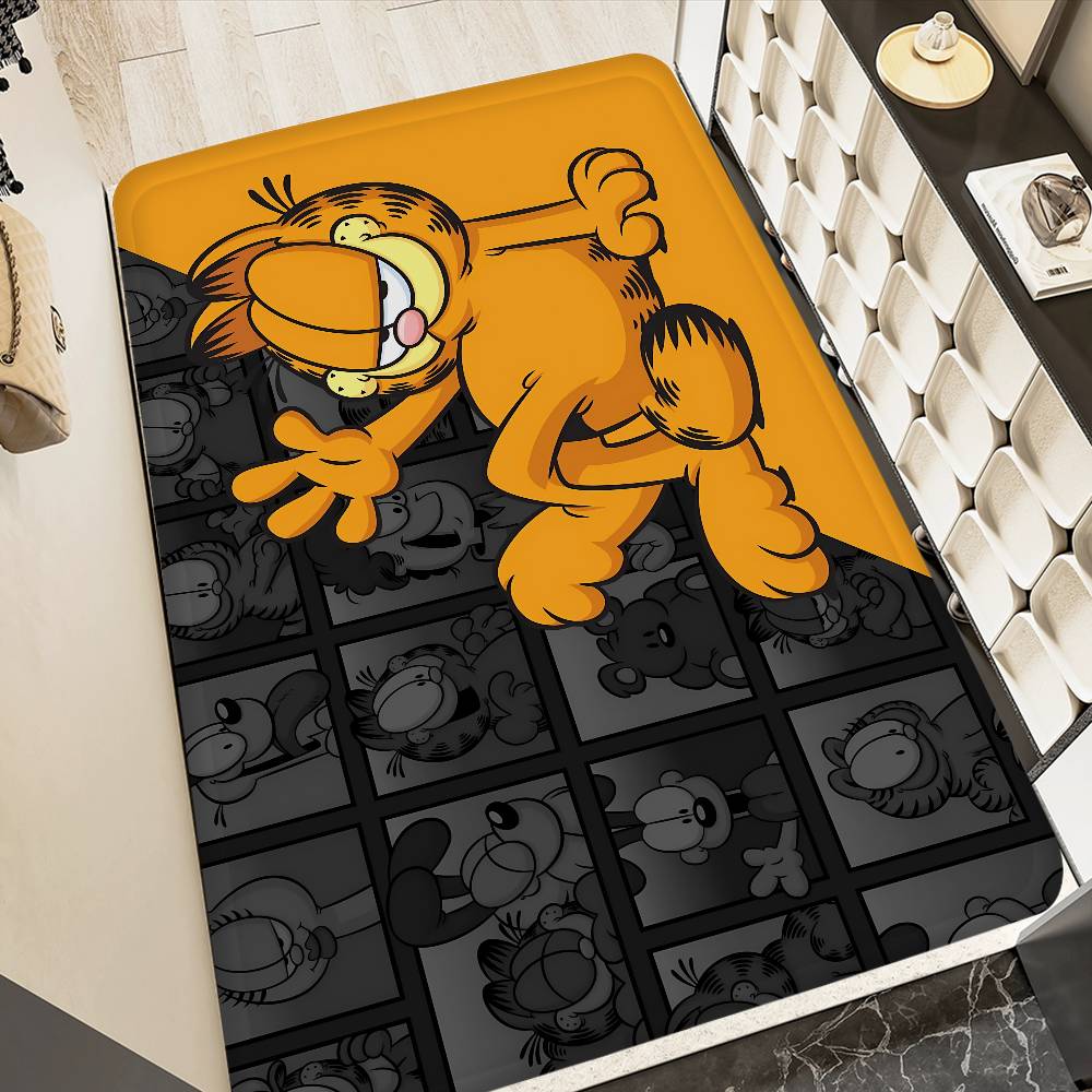 Anime G-Garfield Cute Cat Bathroom Mat Kids Room Bedroom Decoration Balcony Anti-Slip Doormat Living Room Welcome Rug
