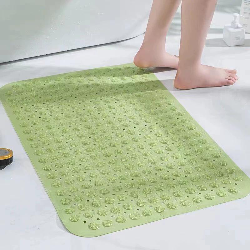Коврик для душа и ванной, коврик для ванной, бытовая полая гидрофобная утолщенная противоскользящая накладка с присоской для ванны, массажная накладка для ног