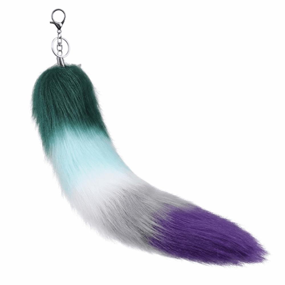 Bags Charm Plush Tail Keychain Pompoms Fur Pendant Keyring Animal Tail Keychain Car Keyring