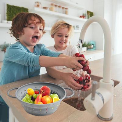 Складное сито кухонное дуршлаг для продуктов с ручками для мытья фруктов и овощей универсальное сито для раковины сливное