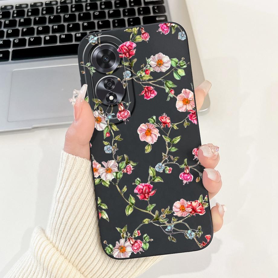 For Oppo A60 4G CPH2631 Case Cover Oppo A80 CPH2631 Soft Silicone TPU Flower Butterfly Girly Fashion Painting OppoA60 5G Funda